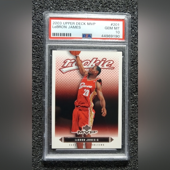 lebron james rookie card graded 10 2003-04 Upper Deck Diary (RC) #LJ1- SGC Gem Mint (St. Vincent-St. Mary High School/Cavaliers) 2003 Upper Deck Lebron Lebron